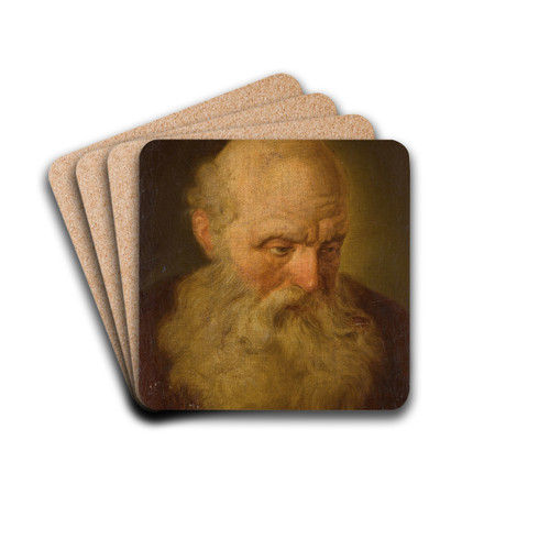 Portrait of a bearded man by French School Drink Coasters - set of 4