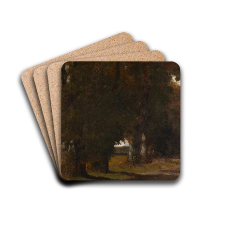 Road Among Trees by Maksymilian Gierymski Drink Coasters - set of 4