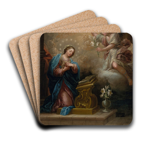 The Annunciation by Jernimo Ezquerra Art Drink Coaster set