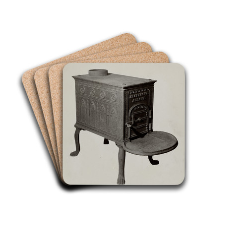 Box Stove by Charles Von Urban Drink Coasters - set of 4 Box Stove by Charles Von Urban Drink Coasters - set of 4