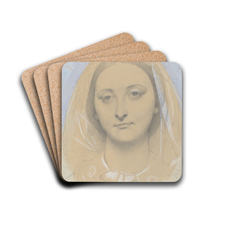 Mademoiselle Mary de Borderieux by Jean Auguste Dominique Ingres Drink Coasters - set of 4