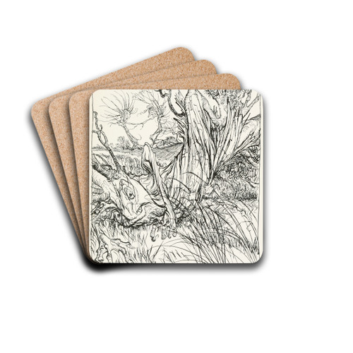 The Oak and the Reeds by Arthur Rackham Drink Coasters - set of 4