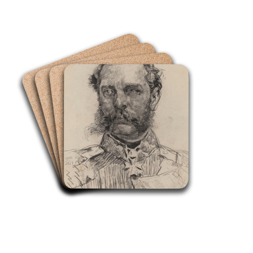 Portrait of a Man by James Ensor Drink Coasters - set of 4