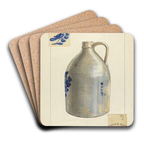 Stoneware Jug by Charles Caseau Art Drink Coaster set
