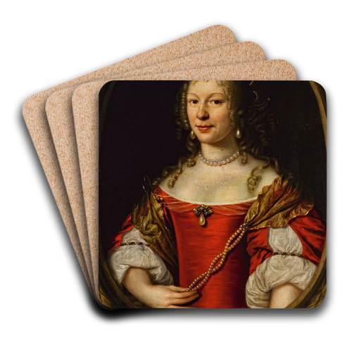 Portrait of a lady by Pieter Nason Art Drink Coaster set