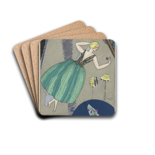 Mirage ; Robe du soir, de Paul Poiret by Mario Simon Drink Coasters - set of 4