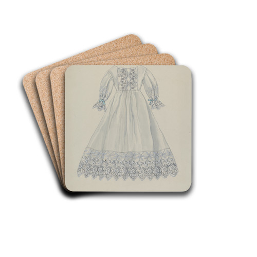 Doll's Dress by Edith Towner Drink Coasters - set of 4