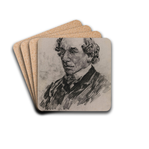 Portrait of a Man by James Ensor Drink Coasters - set of 4