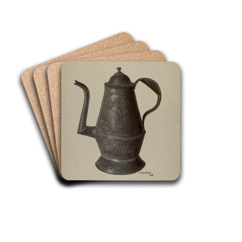Pa. German Teapot by Eugene Shellady Drink Coasters - set of 4