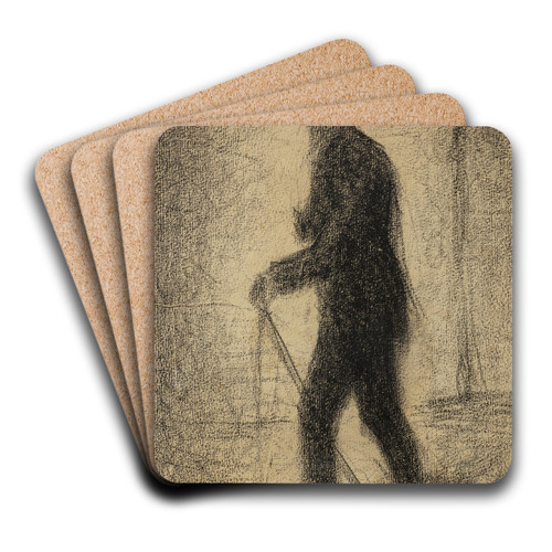 En marche by Georges Seurat Art Drink Coaster set