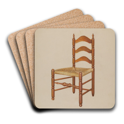 Side Chair by Ruth Bialostosky Art Drink Coaster set