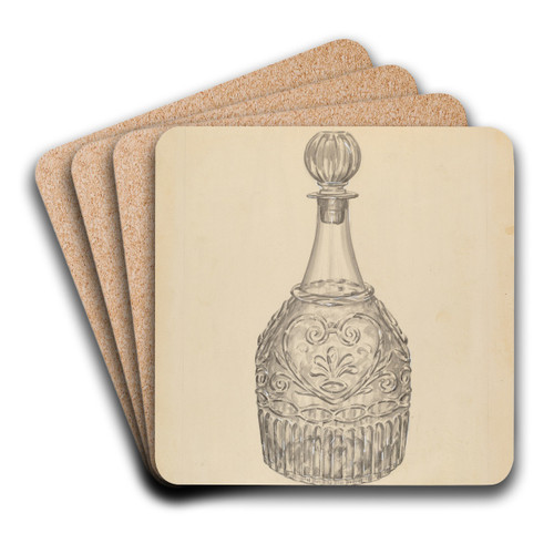 Decanter by John Dana Art Drink Coaster set