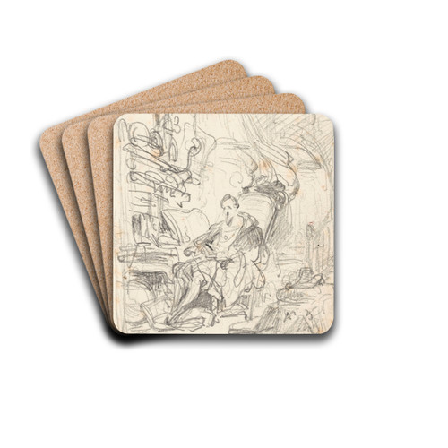 The Antiquary by Nicaise De Keyser Drink Coasters - set of 4