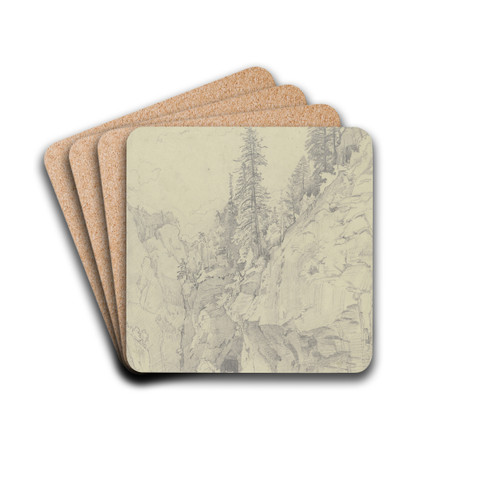 The Via Mala by Johann Wilhelm Schirmer Drink Coasters - set of 4