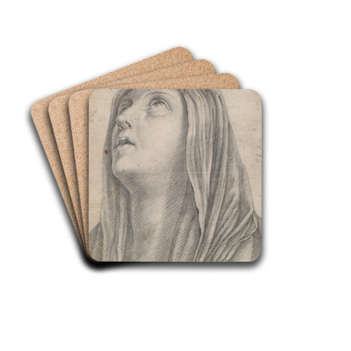 Head of the VirginMary by Carlo Dolci Drink Coasters - set of 4 Head of the VirginMary by Carlo Dolci Drink Coasters - set of 4