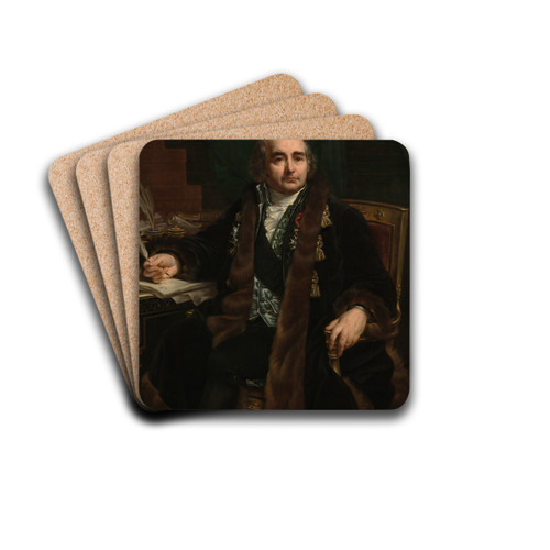 Portrait of Count Jean-Antoine Chaptal by Antoine-Jean Gros Drink Coasters - set of 4 Portrait of Count Jean-Antoine Chaptal by Antoine-Jean Gros Drink Coasters - set of 4