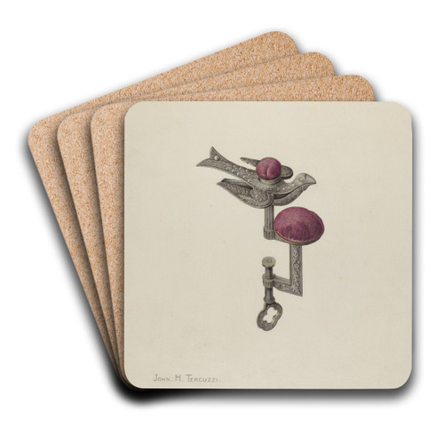 Sewing Bird by John H. Tercuzzi Art Drink Coaster set Sewing Bird by John H. Tercuzzi Art Drink Coaster set