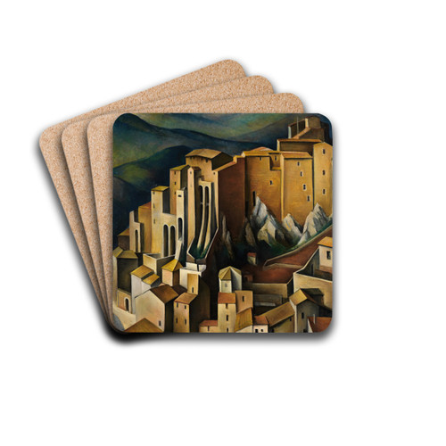 Olevano by Alexander Kanoldt Drink Coasters - set of 4