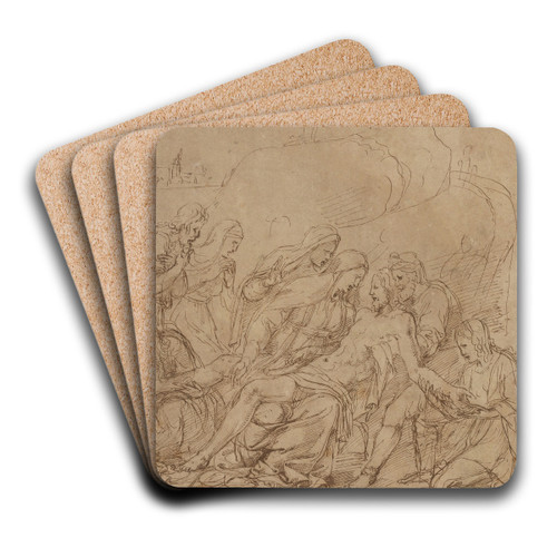 Lamentation by Giulio Romano Art Drink Coaster set