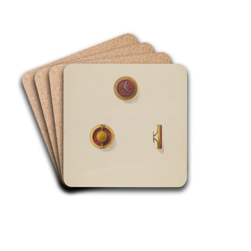Cuff Buttons by John H. Tercuzzi Drink Coasters - set of 4 Cuff Buttons by John H. Tercuzzi Drink Coasters - set of 4