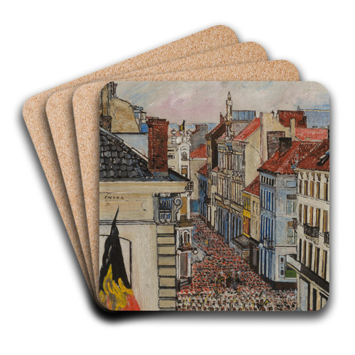 Music in Vlaanderenstraat by James Ensor Art Drink Coaster set