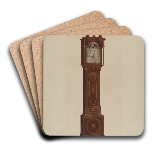 Clock by Harry Eisman Art Drink Coaster set