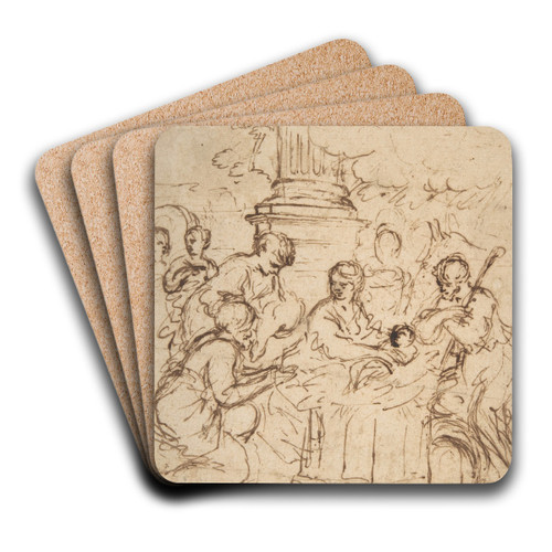 The Adoration of the Shepherds. by Pietro da Cortona Art Drink Coaster set