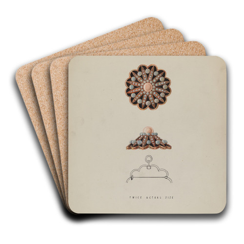 Brooch by Kurt Melzer Art Drink Coaster set