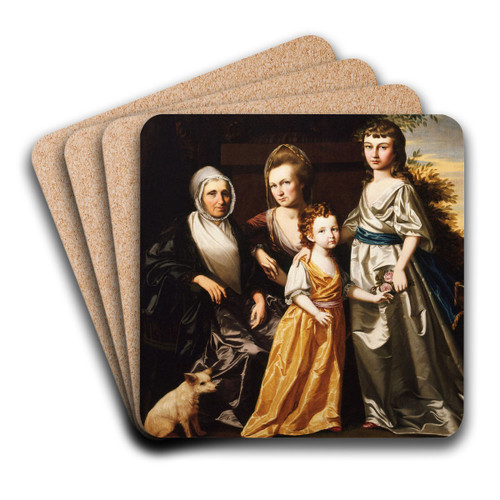 The Hartley Family by Henry Benbridge Art Drink Coaster set