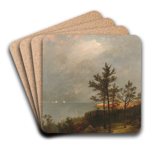 Gathering Storm on Long Island Sound by John Frederick Kensett Art Drink Coaster set