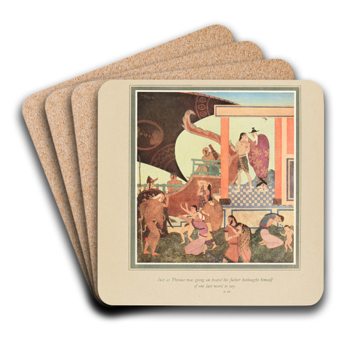 Just as Prince Theseus was going on board... by Edmund Dulac Art Drink Coaster set