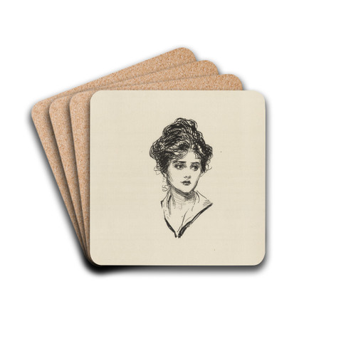 Untitled by Charles Dana Gibson Drink Coasters - set of 4