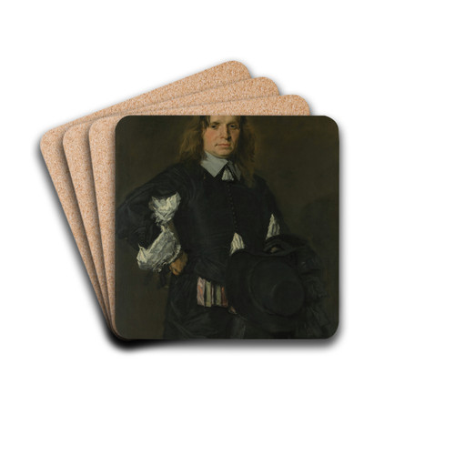 Portrait of a Man by Frans Hals Drink Coasters - set of 4
