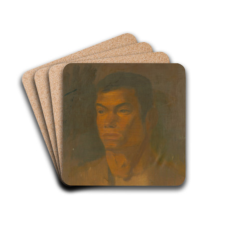 Head of a Gypsy Boy by Ladislav Mednynszky Drink Coasters - set of 4