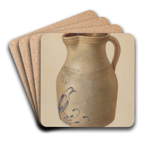 Pitcher by George Loughridge Art Drink Coaster set