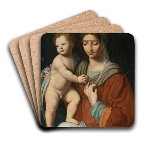 Virgin And Child by After Bernardino Luini Art Drink Coaster set