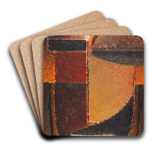 Abstrakter Kopf; Orient - Verhaltene Glut by Alexej von Jawlensky Art Drink Coaster set