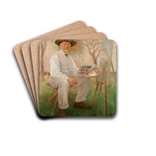 Self Portrait by Oscar Stenvall Drink Coasters - set of 4