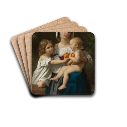 Les Oranges by William Bouguereau Drink Coasters - set of 4