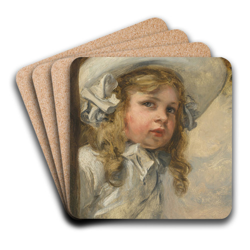 Doris, Tochter des Knstlers by Friedrich August von Kaulbach Art Drink Coaster set