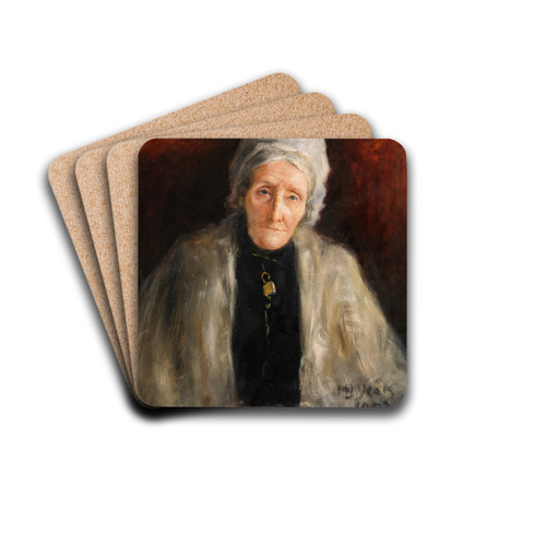 Portrait of Miss K. Leney by John Butler Yeats Drink Coasters - set of 4