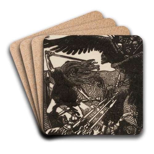 Defence of the Sampo by Akseli Gallen-Kallela Art Drink Coaster set Defence of the Sampo by Akseli Gallen-Kallela Art Drink Coaster set