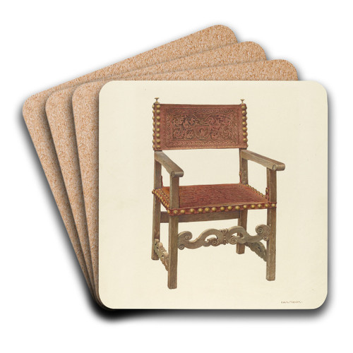 Armchair by Robert W.R. Taylor Art Drink Coaster set