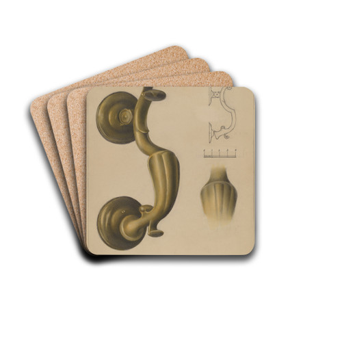 Door Knocker by Arsen Maralian Drink Coasters - set of 4