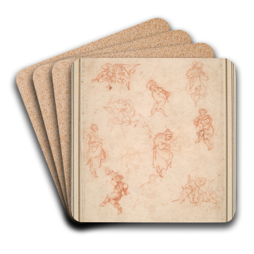 Figure Studies by Jacques Callot Art Drink Coaster set