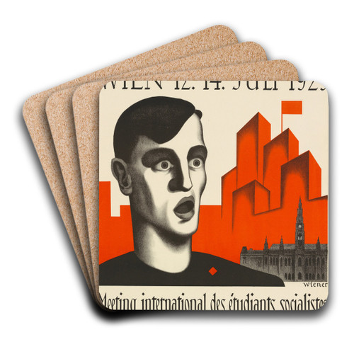 weibliches Portrt X by Karl Wiener Art Drink Coaster set weibliches Portrt X by Karl Wiener Art Drink Coaster set