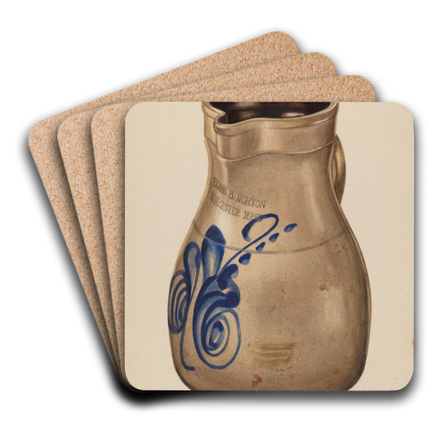 Pitcher by John Tarantino Art Drink Coaster set Pitcher by John Tarantino Art Drink Coaster set