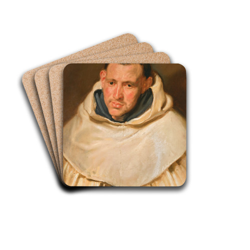 Portrait of a Carmelite monk by Anthony van Dyck Drink Coasters - set of 4
