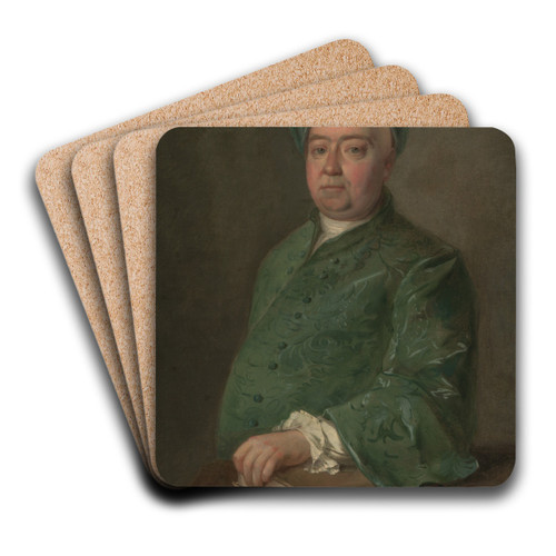 An Unknown Man by Philippe Mercier Art Drink Coaster set