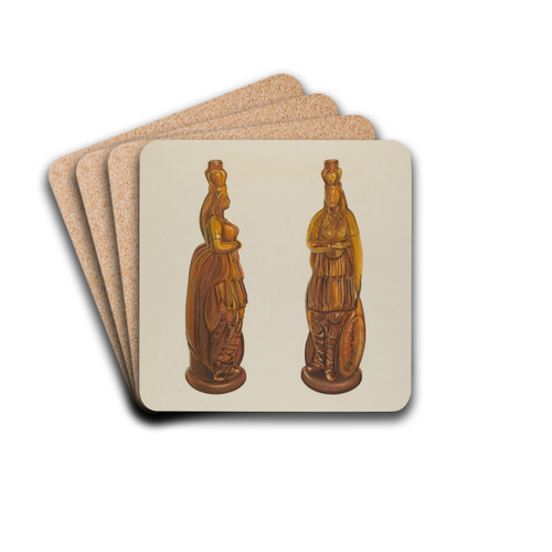 Indian Bottle (Medicine Bottle) by Loraine Makimson Drink Coasters - set of 4 Indian Bottle (Medicine Bottle) by Loraine Makimson Drink Coasters - set of 4